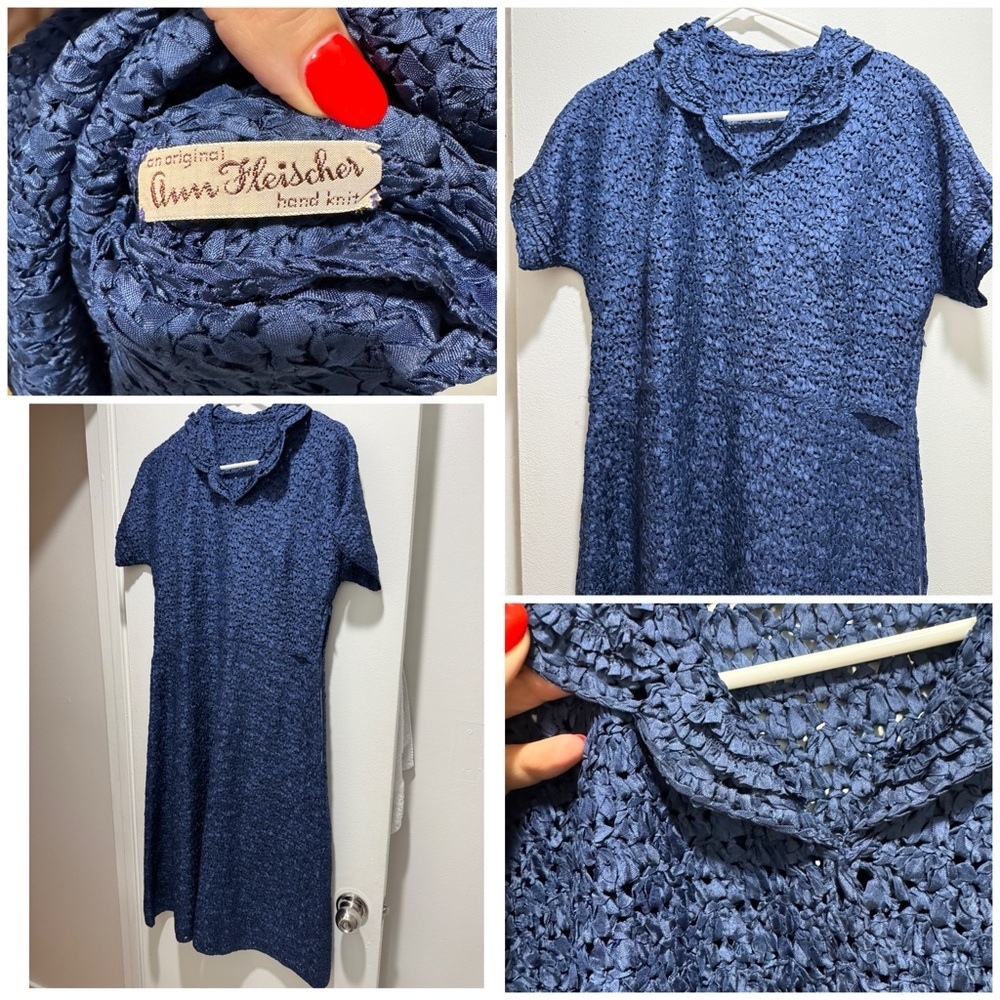 Vintage Ann Fleischer Hand Knit Dress